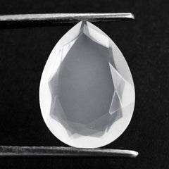 WHITE MILKY QUARTZ BOTH SIDE TABLE CUT PEAR 18X13MM 7.10 Cts.