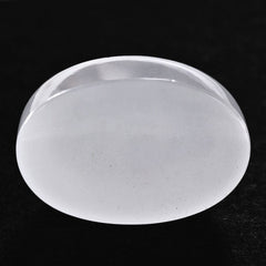 WHITE MILKY QUARTZ PLAIN HIGH DOME OVAL CAB 17.20X11.60MM 18.13 Cts.