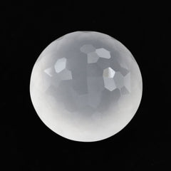 WHITE MILKY QUARTZ FOOTBALL CUT HIGH DOME ROUND 12MM 6.67 Cts.