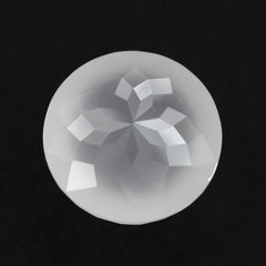 WHITE MILKY QUARTZ FOOTBALL CUT HIGH DOME ROUND 12MM 6.67 Cts.