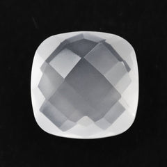 WHITE MILKY QUARTZ BRIOLETTE CUSHION 11MM 5.06 Cts.