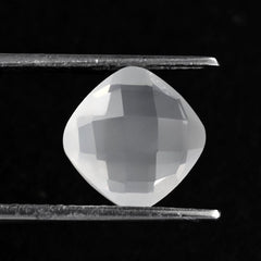 WHITE MILKY QUARTZ BRIOLETTE CUSHION 11MM 5.06 Cts.