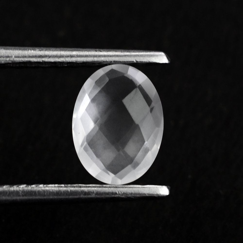 WHITE MILKY QUARTZ BRIOLETTE OVAL 8X6MM 1.03 Cts.