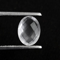 WHITE MILKY QUARTZ BRIOLETTE OVAL 8X6MM 1.03 Cts.