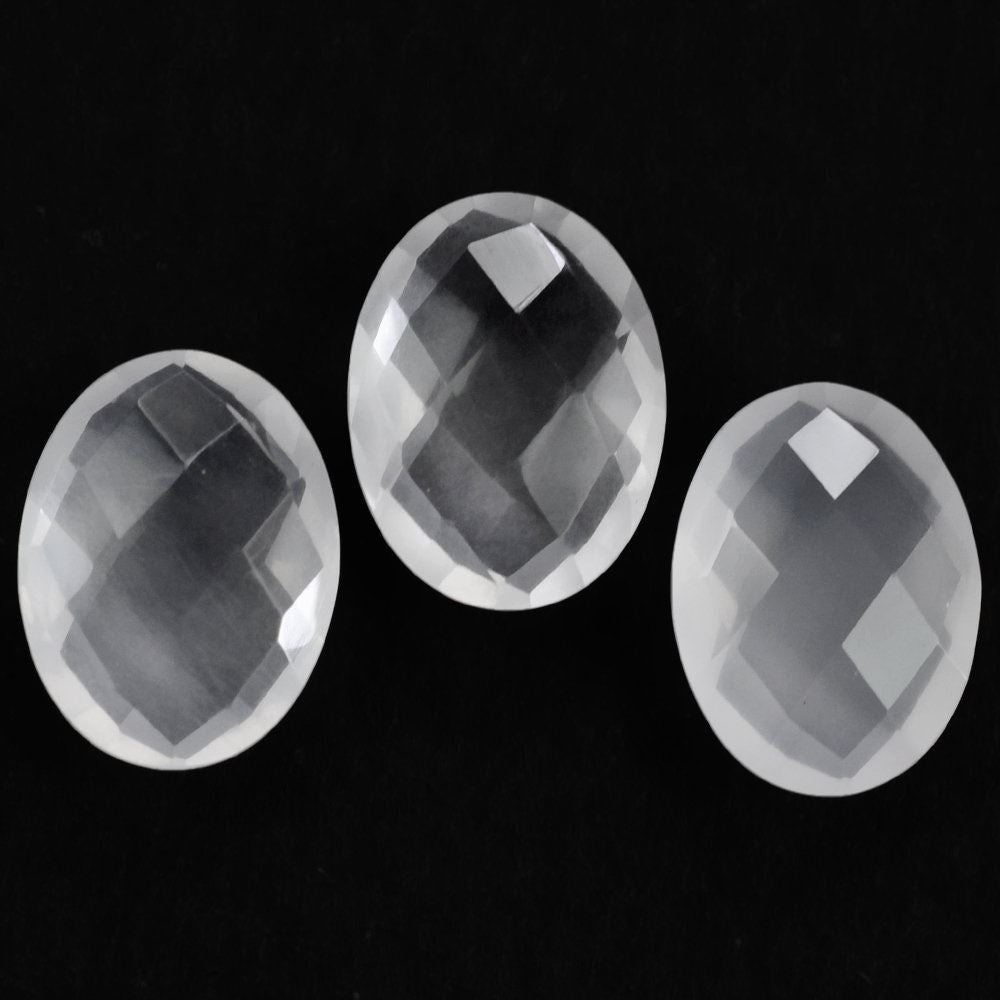 WHITE MILKY QUARTZ BRIOLETTE OVAL 8X6MM 1.03 Cts.