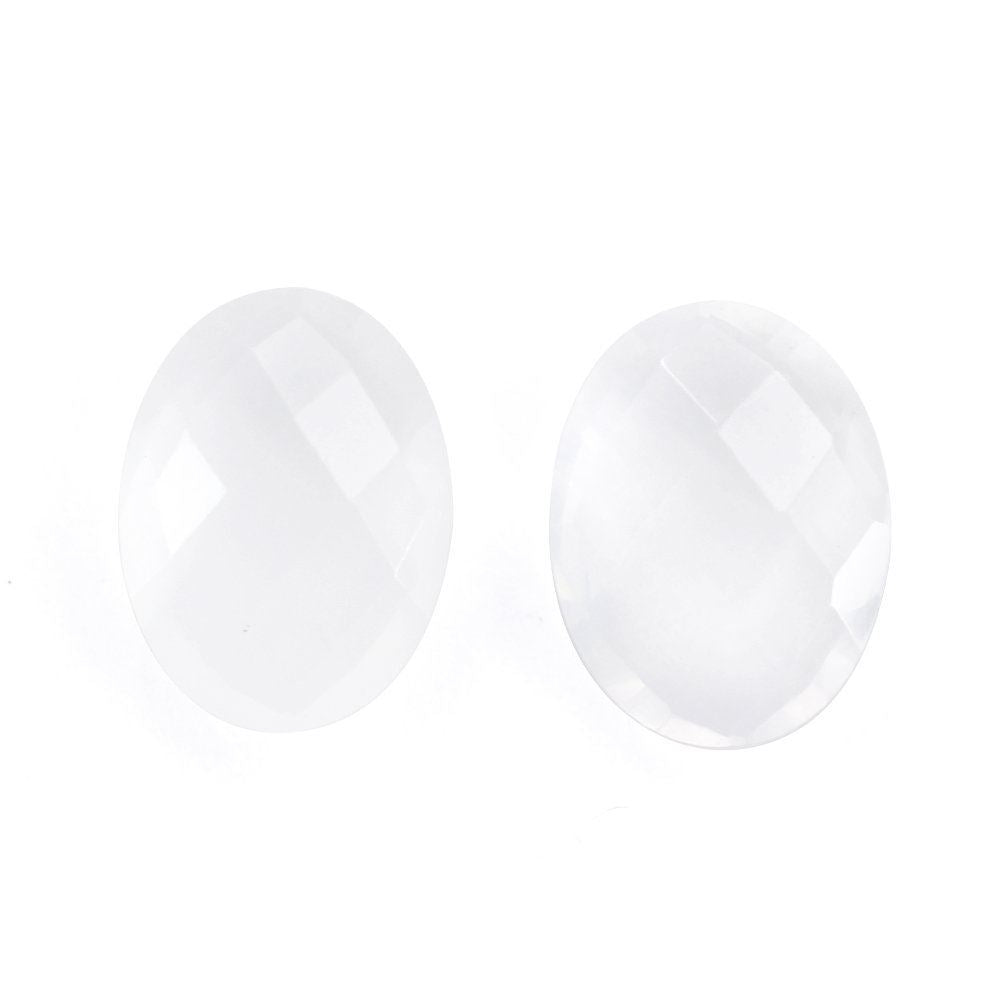 WHITE MILKY QUARTZ BRIOLETTE OVAL 8X6MM 1.03 Cts.