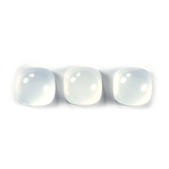 WHITE MILKY QUARTZ PLAIN CUSHION CAB 12MM 8.42 Cts.