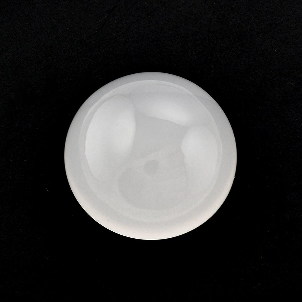 WHITE MILKY QUARTZ ROUND CAB 20MM 27.28 Cts.