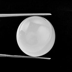 WHITE MILKY QUARTZ ROUND CAB 20MM 27.28 Cts.