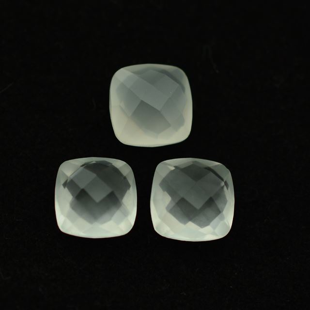WHITE MILKY QUARTZ BRIOLETTE CUSHION 8.00MM 2.17 Cts.