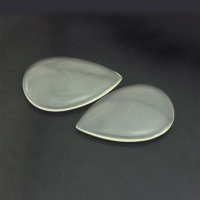 WHITE MILKY QUARTZ PEAR CAB (FULL DRILL) 35X22MM 20.17 Cts.