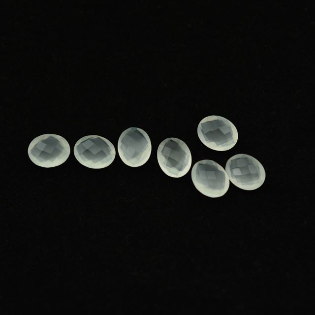 WHITE MILKY QUARTZ BRIOLETTE OVAL 10X8MM  2.31 Cts.