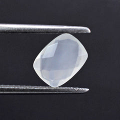 WHITE MILKY QUARTZ BRIOLETTE CUSHION 8X6MM 1.23 Cts.