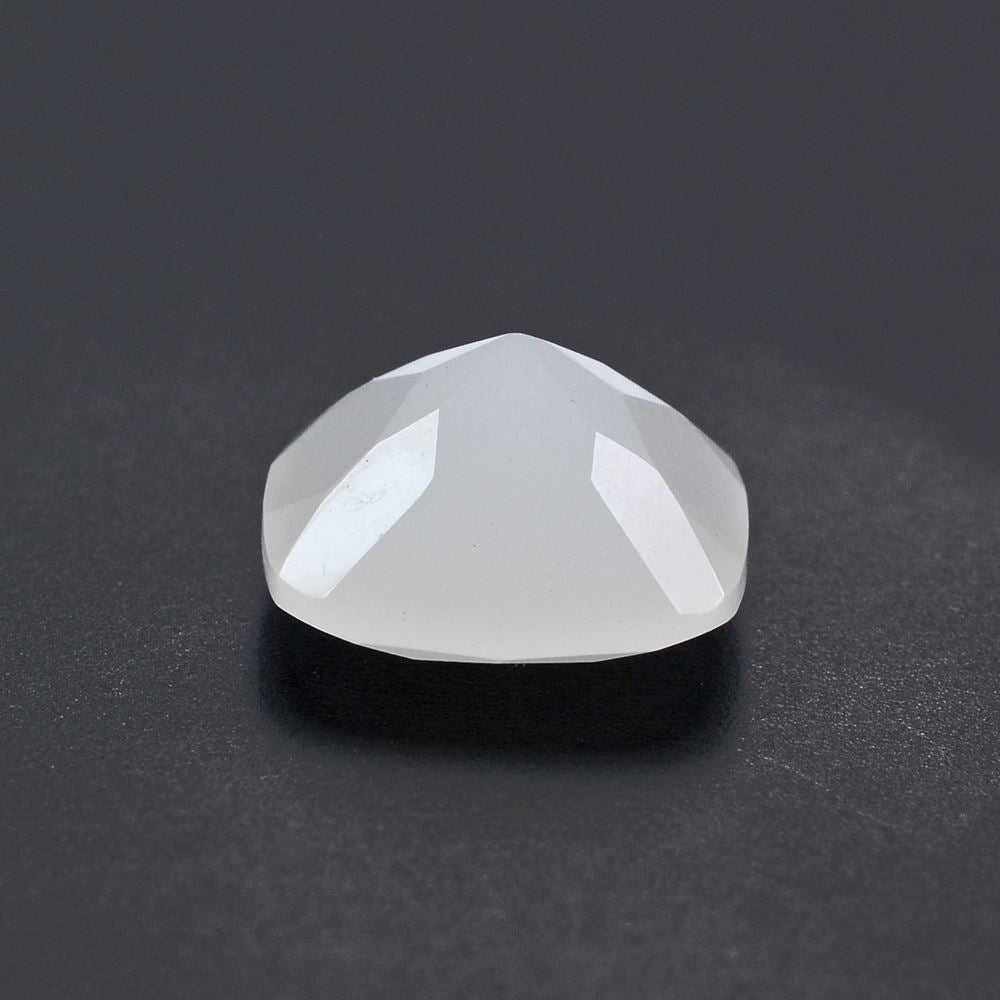 WHITE MILKY QUARTZ CHECKER CUT CUSHION 10MM 3.80 Cts.