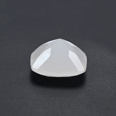 WHITE MILKY QUARTZ CHECKER CUT CUSHION 10MM 3.80 Cts.