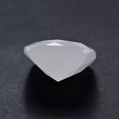 WHITE MILKY QUARTZ CHECKER CUT CUSHION 14MM 8.90 Cts.