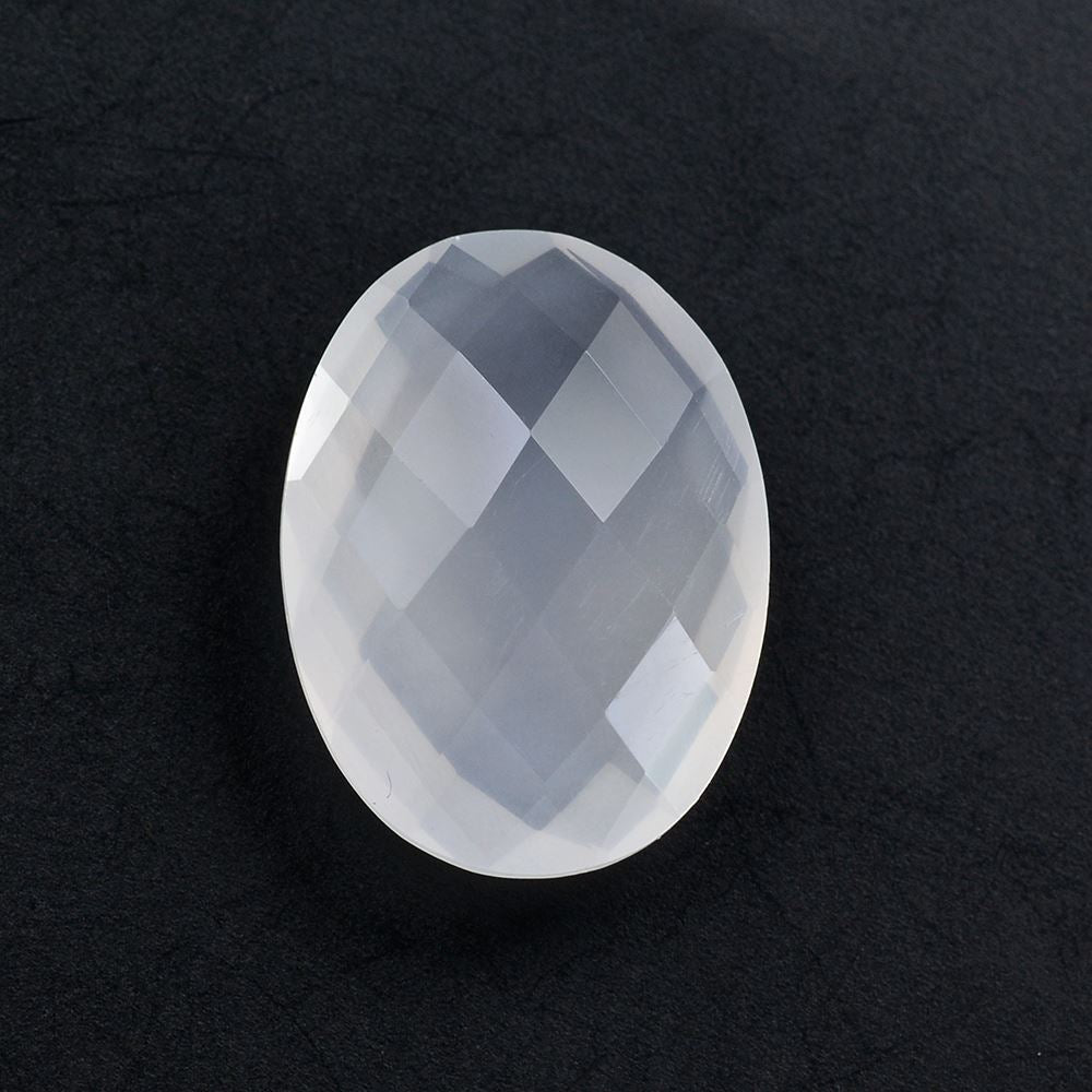 WHITE MILKY QUARTZ BRIOLETTE OVAL 16X12MM 7.00 Cts.