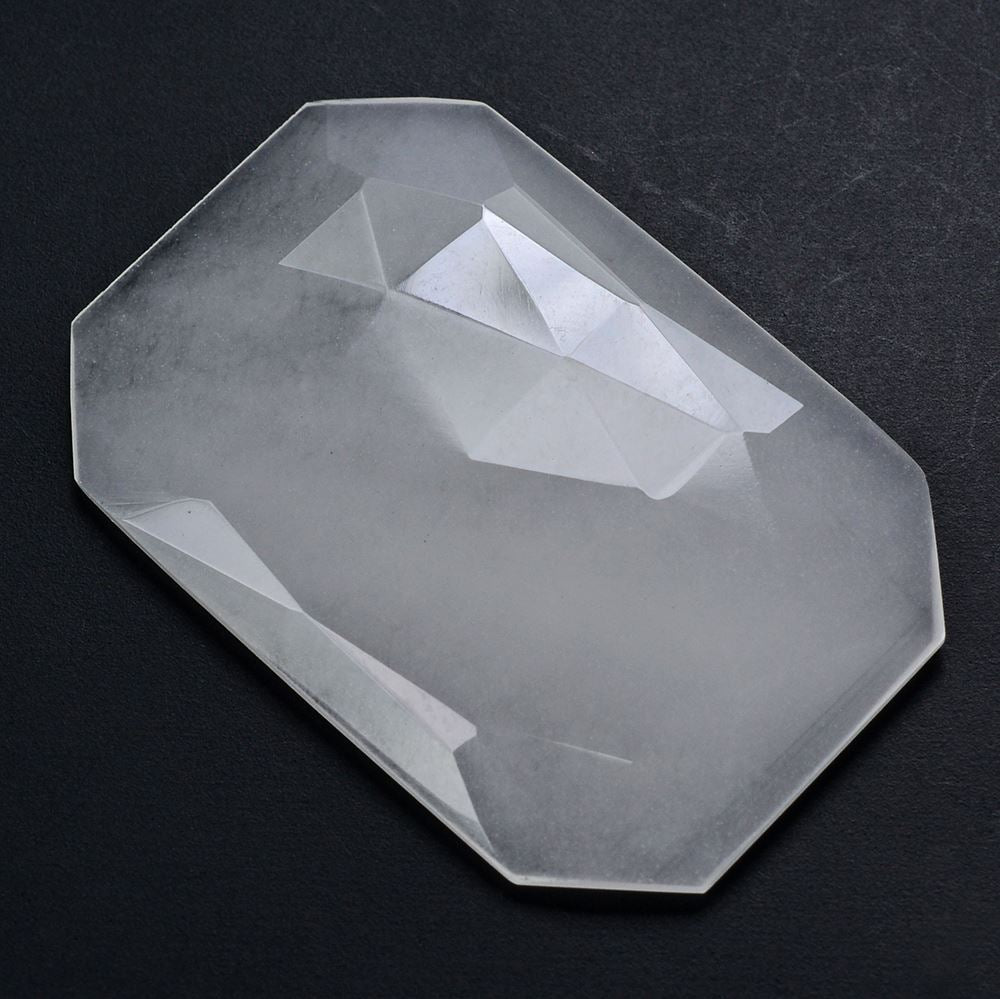 WHITE MILKY QUARTZ ROSE CUT FLAT OCTAGON CAB 36.50X24.50MM 30.60 Cts.
