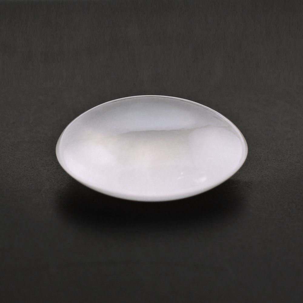 WHITE MILKY QUARTZ LENTIL ROUND 20MM 20.71 Cts.