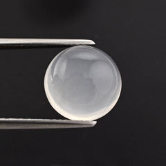 WHITE MILKY QUARTZ ROUND CAB 11MM 4.92 Cts.
