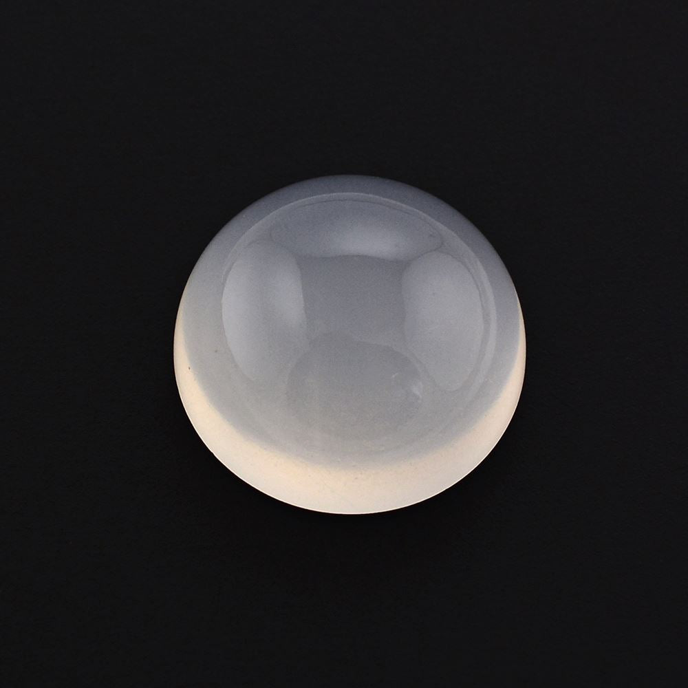 WHITE MILKY QUARTZ ROUND CAB 14MM 10.60 Cts.