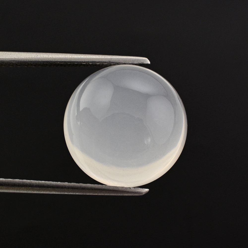 WHITE MILKY QUARTZ ROUND CAB 14MM 10.60 Cts.