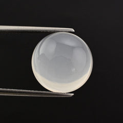 WHITE MILKY QUARTZ ROUND CAB 14MM 10.60 Cts.