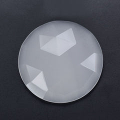 WHITE MILKY QUARTZ ROSE CUT ROUND CAB 25MM 24.95 Cts.