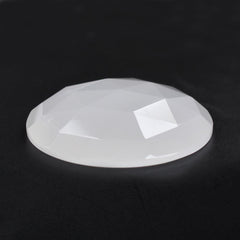 WHITE MILKY QUARTZ ROSE CUT ROUND CAB 25MM 24.95 Cts.