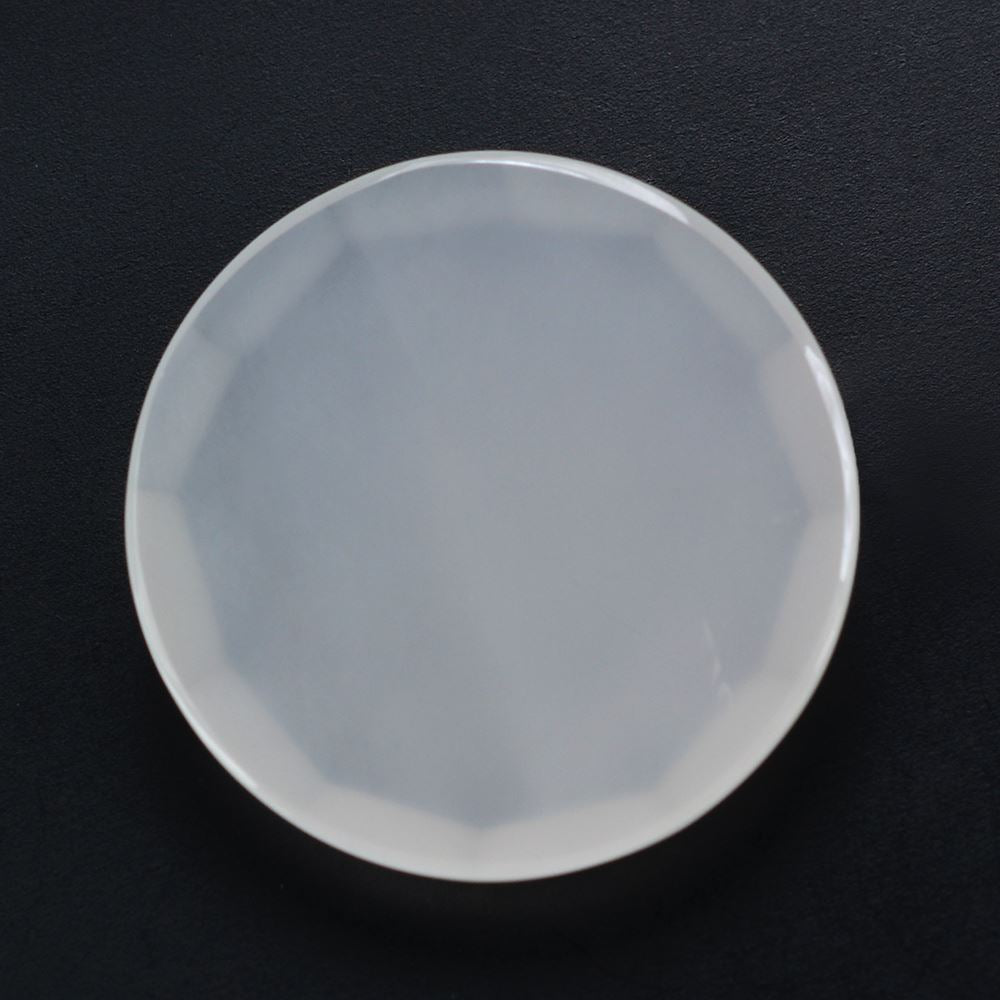 WHITE MILKY QUARTZ ROSE CUT ROUND CAB 25MM 24.95 Cts.