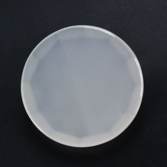 WHITE MILKY QUARTZ ROSE CUT ROUND CAB 25MM 24.95 Cts.