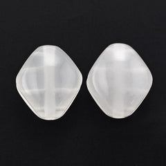 WHITE MILKY QUARTZ LENTIL FANCY SHAPE (WITH GROOVE IN GIRDLE) 14X12MM 7.53 Cts.