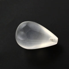 WHITE MILKY QUARTZ PLAIN DROP WITH HALF DRILL 18X12MM 16.10 Cts.