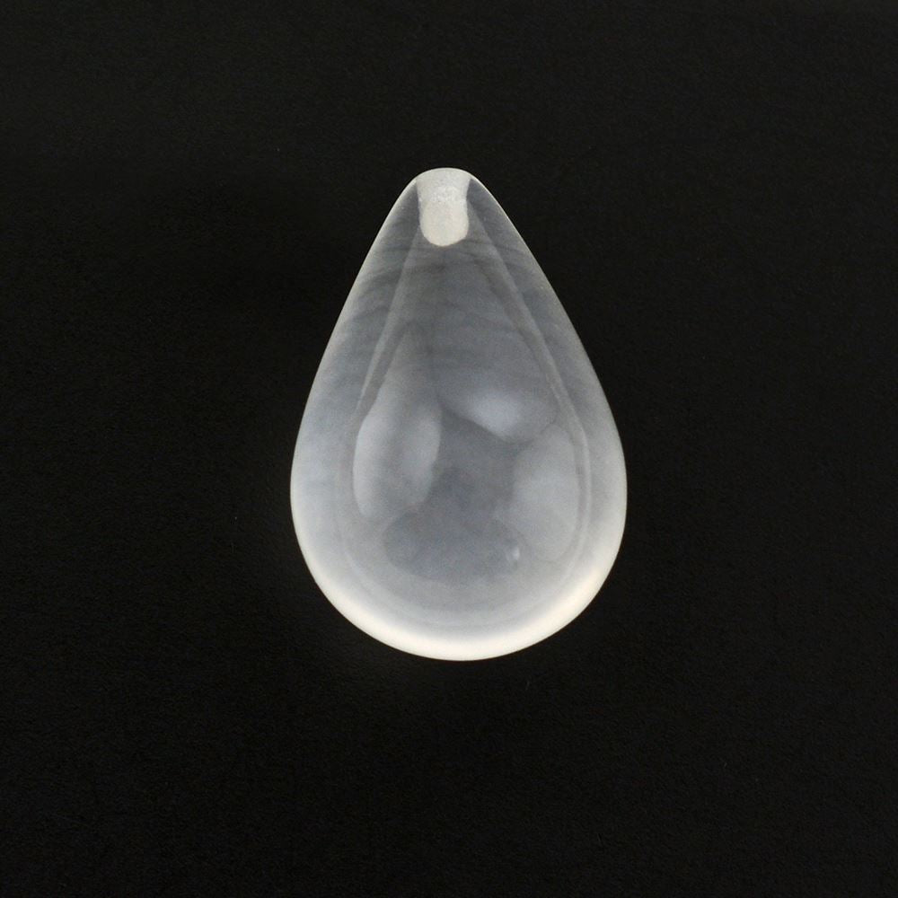 WHITE MILKY QUARTZ PLAIN DROP WITH HALF DRILL 18X12MM 16.10 Cts.