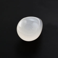 WHITE MILKY QUARTZ PLAIN DROP WITH HALF DRILL 18X12MM 16.08 Cts.