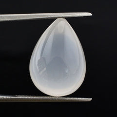 WHITE MILKY QUARTZ PLAIN DROP WITH HALF DRILL 18X13MM 19.70 Cts.