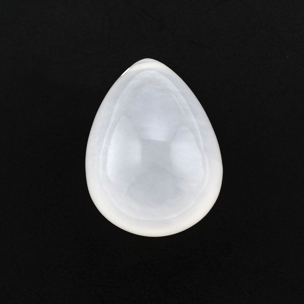 WHITE MILKY QUARTZ PLAIN DROP WITH (FULL DRILL) 18X13MM 19.67 Cts.