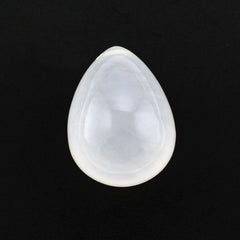 WHITE MILKY QUARTZ PLAIN DROP WITH (FULL DRILL) 18X13MM 19.67 Cts.