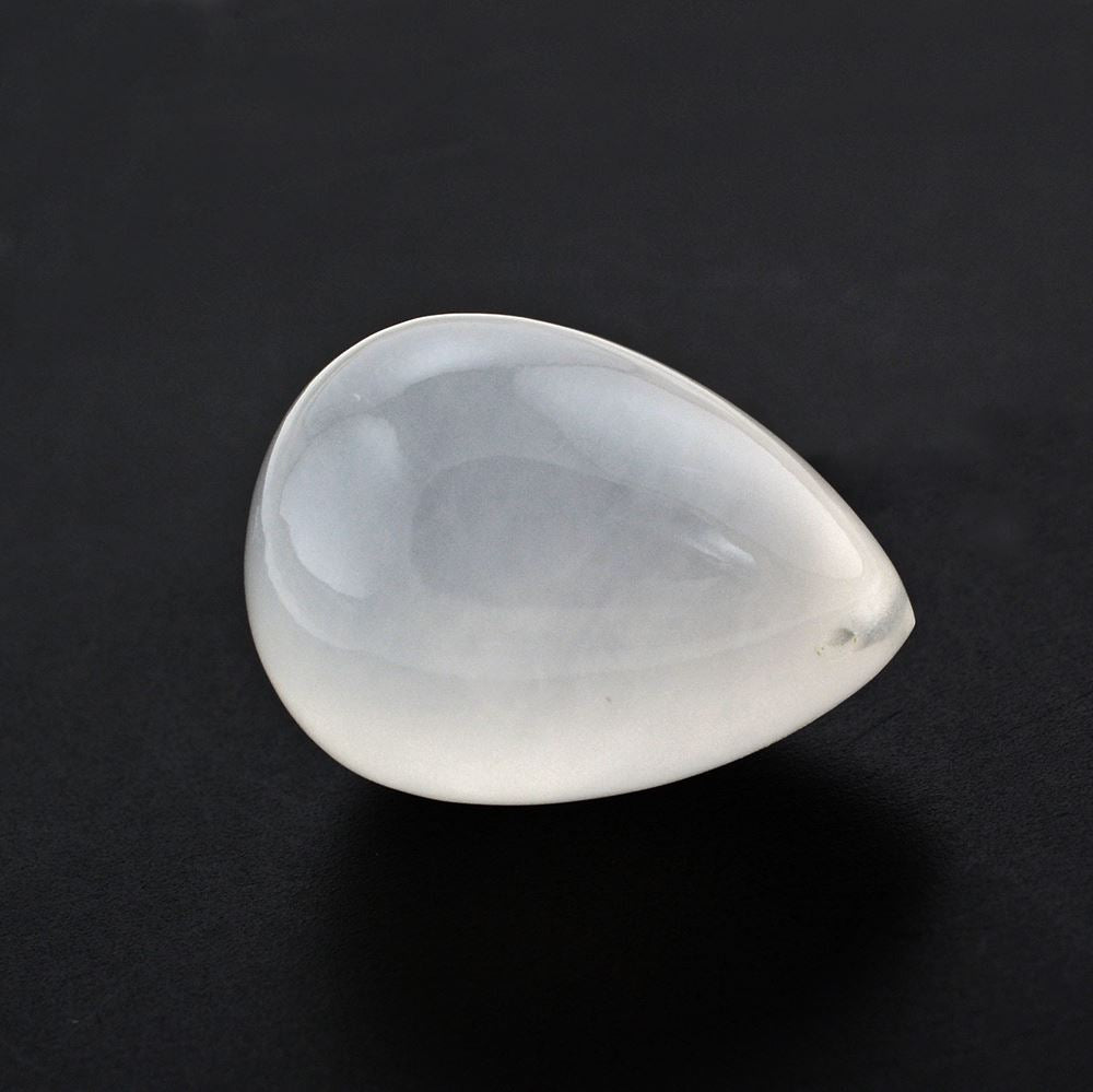 WHITE MILKY QUARTZ PLAIN DROP WITH (FULL DRILL) 18X13MM 19.67 Cts.