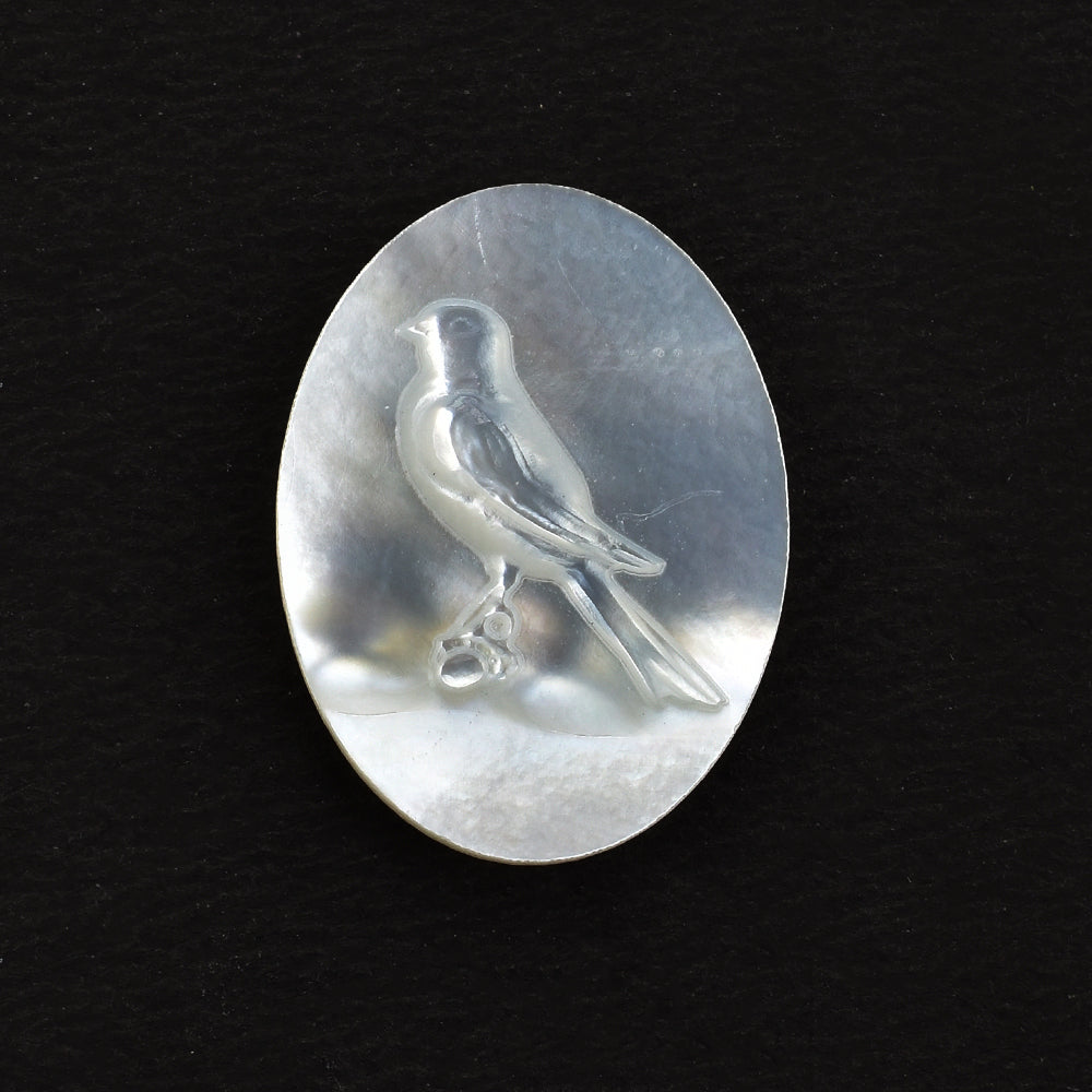 MOTHER OF PEARL WHITE MULTIPLE CARVING OVAL CAMEO (WHITE)(CLEAN) 20.00X15.00 MM 5.08 CTS