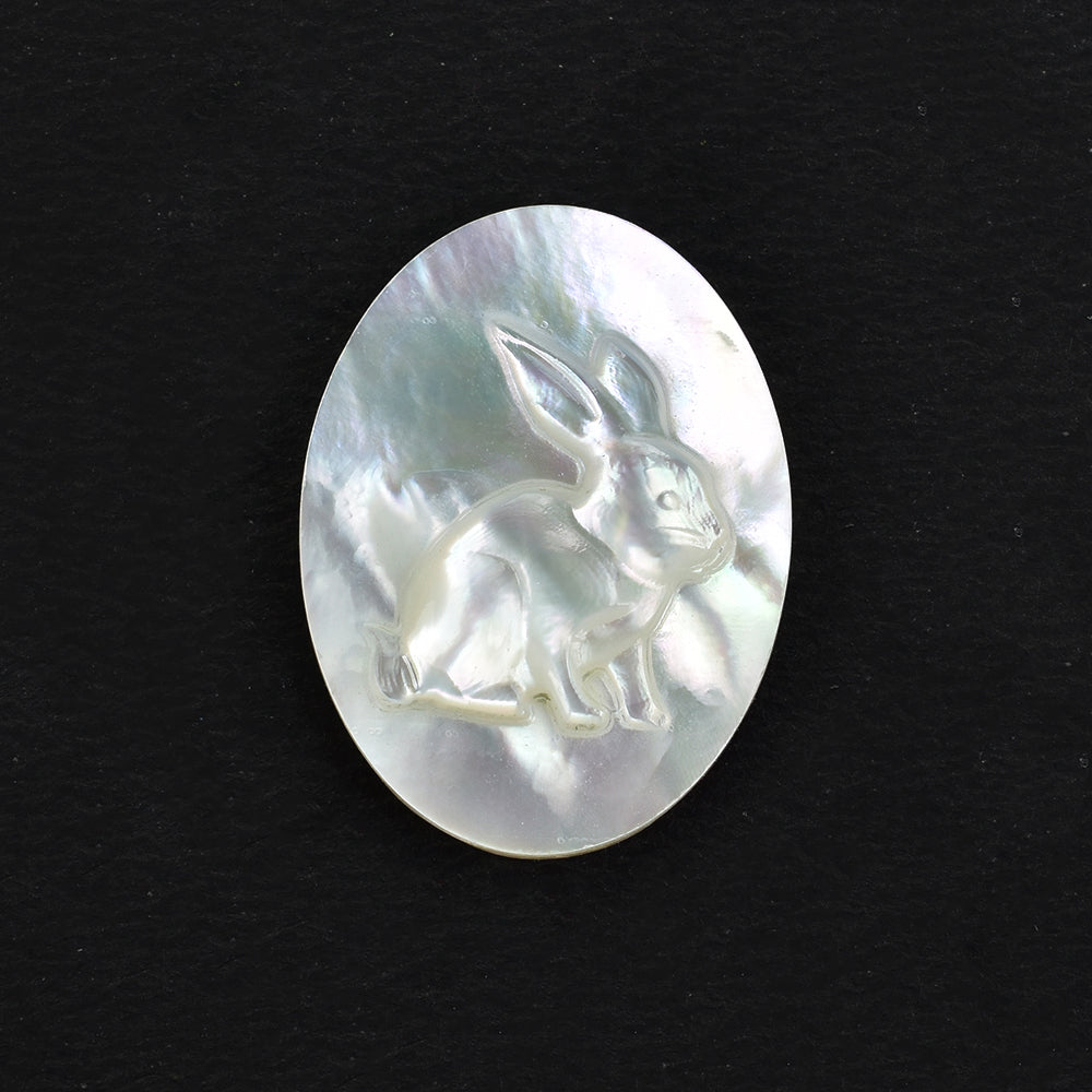 MOTHER OF PEARL WHITE MULTIPLE CARVING OVAL CAMEO (WHITE)(CLEAN) 20.00X15.00 MM 5.08 CTS