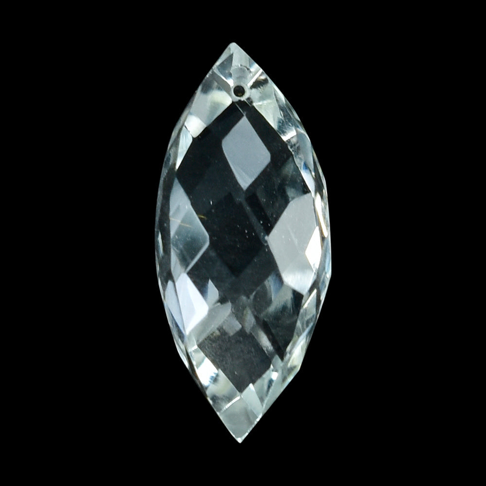 WHITE TOPAZ CHECKER CUT MARQUISE CHOPASA (DES#12) (FULL DRILL) 16X7MM 6.91 Cts.