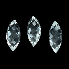 WHITE TOPAZ CHECKER CUT MARQUISE CHOPASA (DES#12) (FULL DRILL) 16X7MM 6.91 Cts.