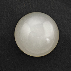 WHITE MOONSTONE ROUND CAB (MILKY) 14MM 10.15 Cts.