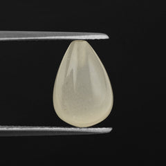 WHITE MOONSTONE PLAIN DROPS (MILKY HALF DRILL) 12X7.70MM 4.61 Cts.
