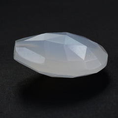 WHITE MOONSTONE ROSE CUT BRIOLETTE PEAR (MILKY) (HALF DRILL 0.70MM) 12X10MM 3.81 Cts.
