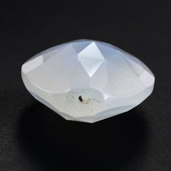 WHITE MOONSTONE ROSE CUT BRIOLETTE PEAR (MILKY) (HALF DRILL 0.70MM) 12X10MM 3.81 Cts.