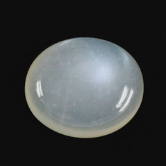 WHITE MOONSTONE OVAL CAB 14X12MM 7.55 Cts.