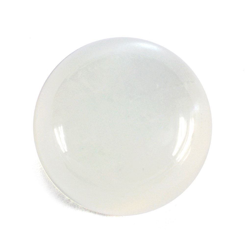 WHITE MOONSTONE ROUND CAB 12MM 6.53 Cts.