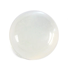 WHITE MOONSTONE ROUND CAB 12MM 6.53 Cts.